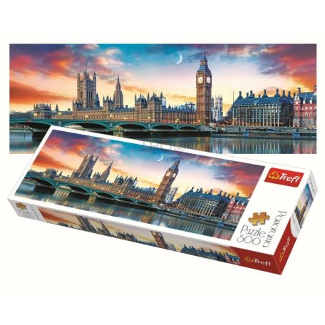 Trefl Panoráma puzzle - A Big Ben és a Westminster apátság, London 500 db-os - 07721