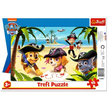 Trefl keretes puzzle - 15 darabos csomag - Mancs őrjárat - 07850