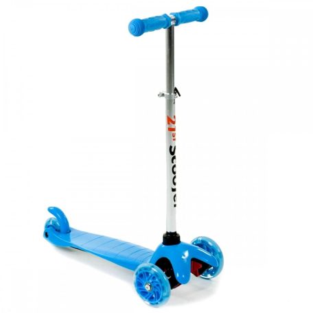 Háromkerekű világító roller - kék - 16018