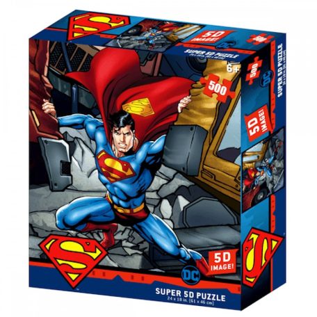 Prime 3D puzzle - Superman a Legyőzhetetlen - 500 darabos kirakós csomag - 16029