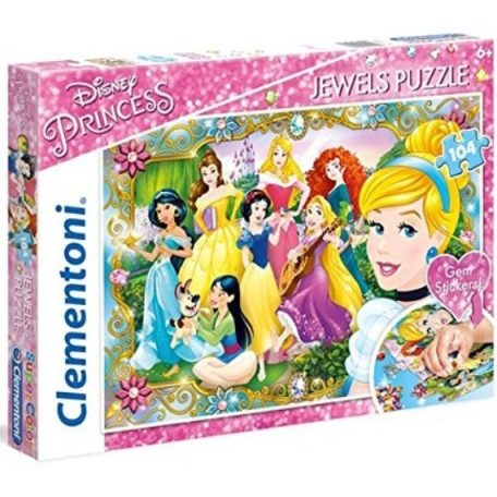 Clementoni kirakó, puzzle,  104 db, Disney Princess - Ékkövekkel 20147