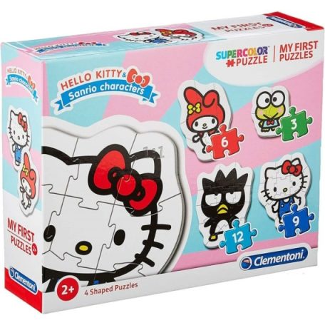 Clementoni kirakó, puzzle,  4in1 (3,6,9,12 db), Hello Kitty 20818