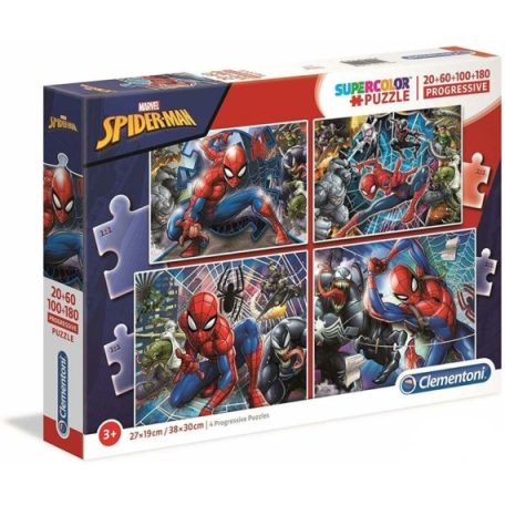 Clementoni kirakó, puzzle, 4in1 (20,60,100,180 db), Spiderman 21410