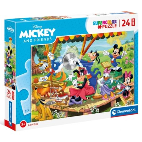 Clementoni kirakó, puzzle,   24 db, Mickey egér és barátai 24218
