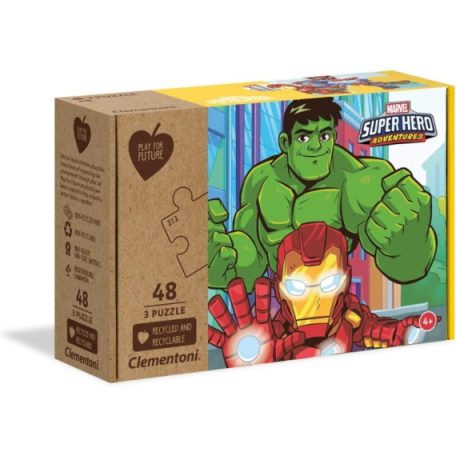 Clementoni kirakó, puzzle, 3x48 db, Marvel - Bosszúállók 25257