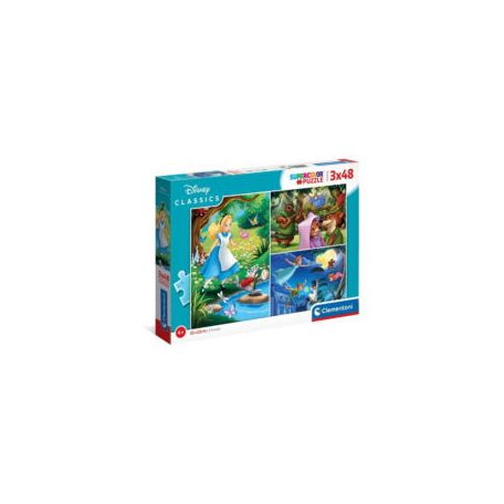 Clementoni kirakó, puzzle, 3 x 48 db, Disney klasszikusok 25267