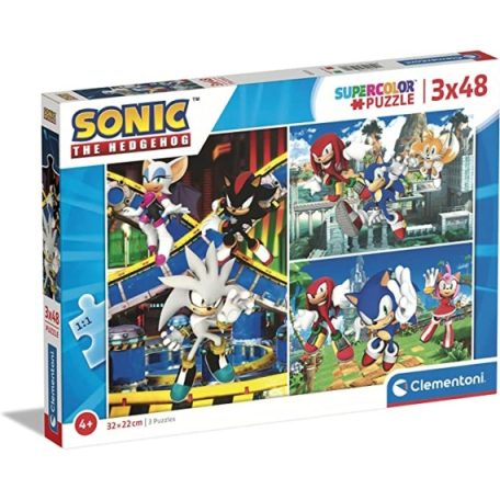 Clementoni kirakó, puzzle, 3x48 db, Sonic 25280