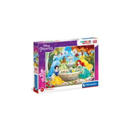 Clementoni kirakó, puzzle,  60 db, Disney Princess - A szökőkútnál 26064