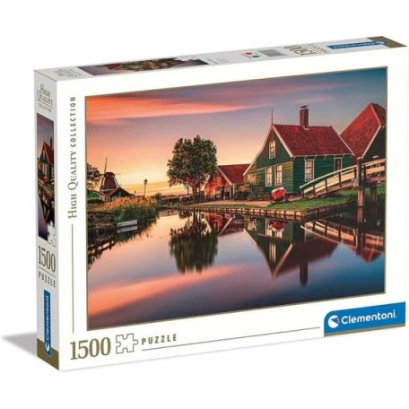 Clementoni kirakó, puzzle, 1500 db, Zaanse Schans, Hollandia 31696