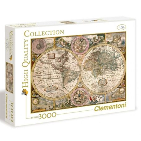 Clementoni kirakó, puzzle, 3000 db, Antik térkép 33531
