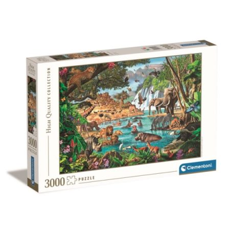 Clementoni kirakó, puzzle, 3000 db, African Waterhole 33551