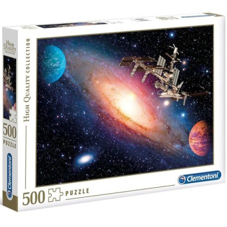 Clementoni kirakó, puzzle,  500 db, Nemzetközi űrállomás 35075