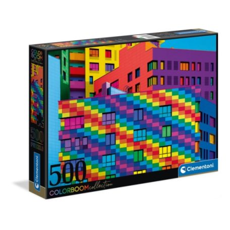 Clementoni kirakó, puzzle,  500 db, ColorBoom Collection - Négyzetek 35094