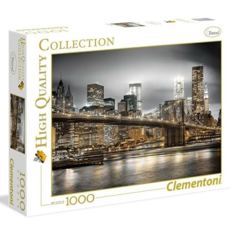 Clementoni kirakó, puzzle, 1000 db, A Brooklyn hyd éjjel, New York 39366