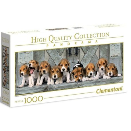 Clementoni kirakó, puzzle, 1000 db, Beagle kiskutyák 39435