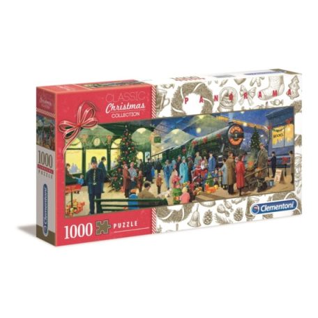 Clementoni kirakó, puzzle, 1000 db, Karácsonyi utazás 39577