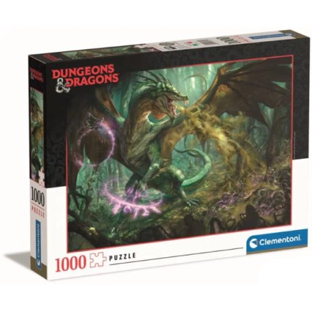 Clementoni kirakó, puzzle, 1000 db, Dungeons and Dragons - Zöld Sárkány 39734