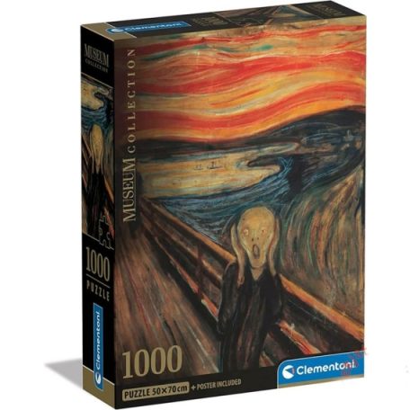Clementoni kirakó, puzzle, 1000 db, Munch - A sikoly 39791