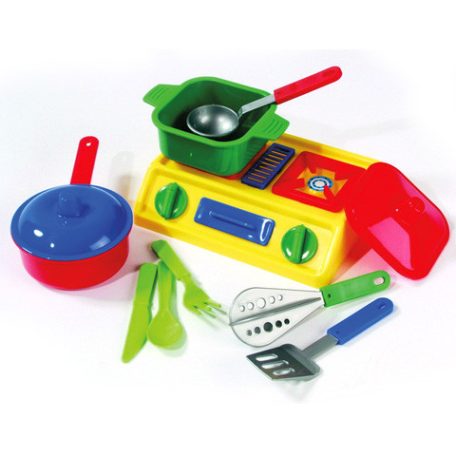 D-Toys Minikonyha tűzhellyel, kiegészítőkkel, 11 részes 5008