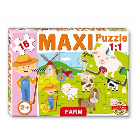 D-Toys Maxi kirakó, Farm 16db-os 640