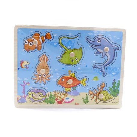 Fa puzzle - bedugós, tengeri állatok - 72228
