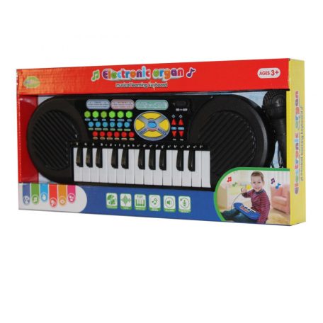 Keyboard, szintetizátor, el., sok funkciós, 46x22 cm dob. (3xAA)