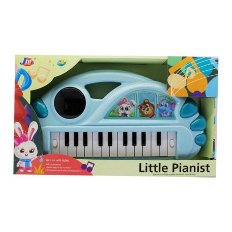 Keyboard, szintetizátor, el., zenélő, 2 szín, 36x21 cm dob.