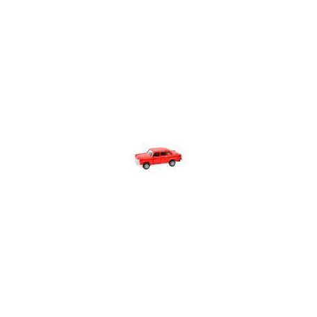 Fém autó, Trabant, hátrah., ajtónyitós, 4 szín, 13 cm, dob.