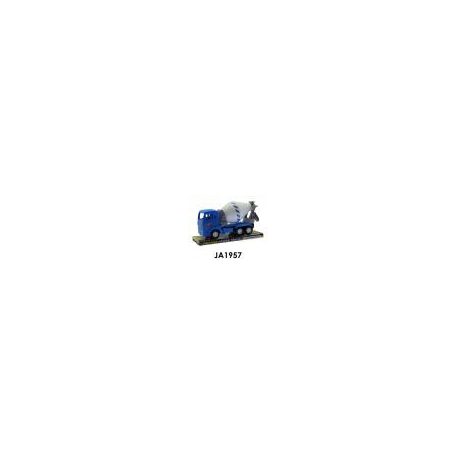 Teherautó, betonkeverő, kék, 28x15 cm plf.