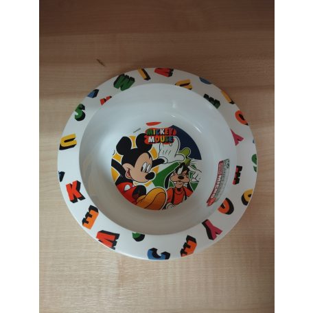 Mickey egér mély tányér, 16cm,  műanyag - MTK004