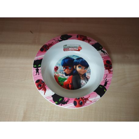 Miraculous – Katicabogár és Fekete Macska mély tányér, 16cm,  műanyag - MTK009