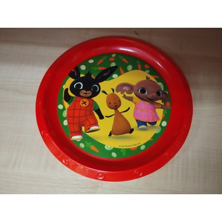 Bing nyuszi lapos tányér, 22cm,  műanyag - MTN009
