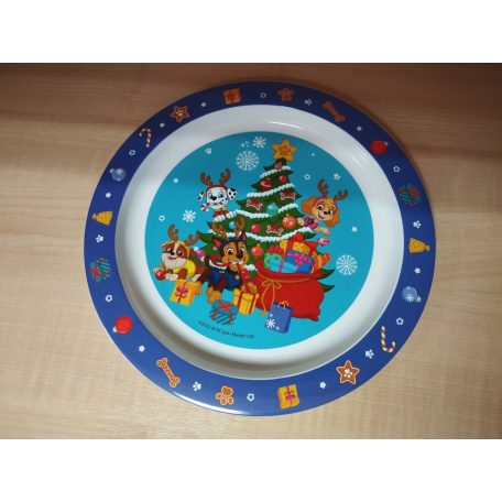 Mancs őrjárat lapos tányér, 22cm,  műanyag - MTN011