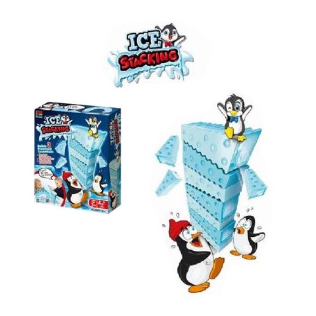 Egyensúlyozó, Pingvin, jégtömb halmozó, társasjáték, 25x20 cm dob.