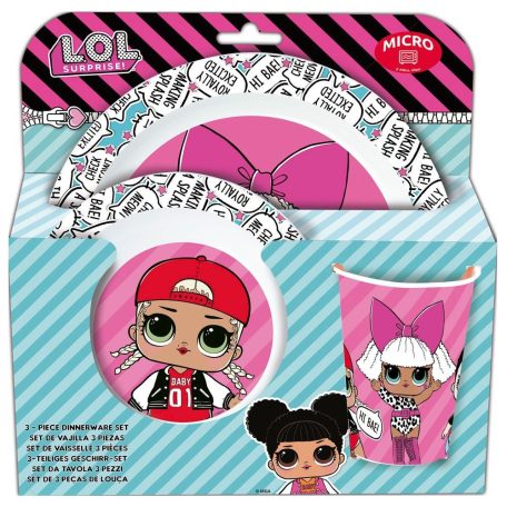 Disney étkészlet műanyag LOL Baba / LOL SURPRISE, 3 részes 34681