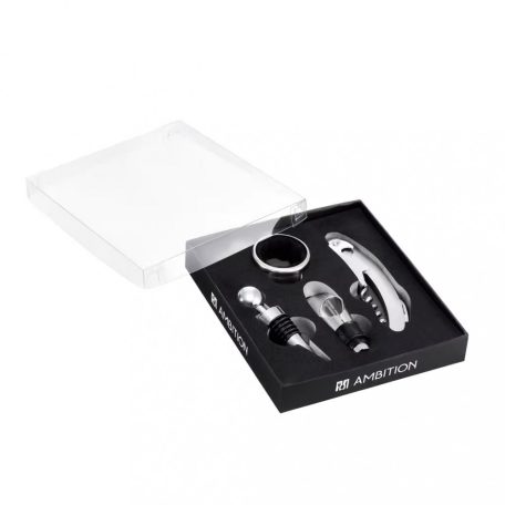 Ambition Bolero boros kiegészítő szett, 4 részes, dugóhúzóval, papír dobozban 42067