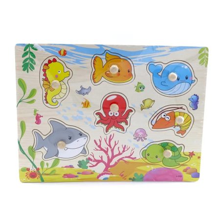 Fa puzzle - bedugós, tengeri állatok - 72219