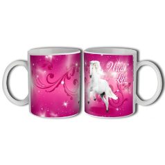 Bögre 300ml, Ló Wild Life pink New B006