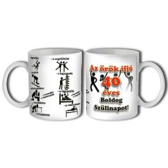 Bögre 300ml, Boldog szülinapot 40 New B037