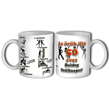 Bögre 300ml, Boldog szülinapot 50 New B038