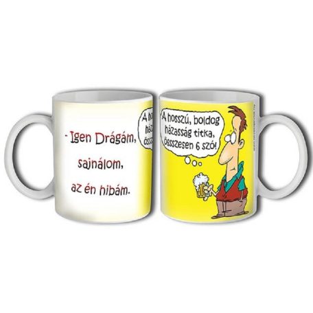 Bögre 300ml, A hosszú, boldog házasság titka... New B045
