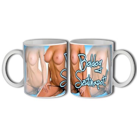 Bögre 300ml, Boldog szülinapot női alak New B058