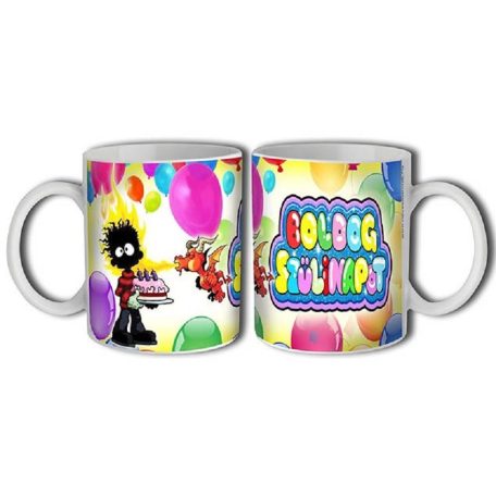 Bögre 300ml, Boldog szülinapot sárkányos New B059