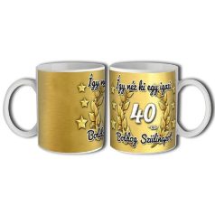 Bögre 300ml, Boldog szülinapot 40 New B121