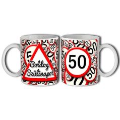 Bögre 300ml, Boldog szülinapot 50 New B130