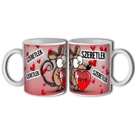 Bögre 300ml, Szeretlek egér New B142