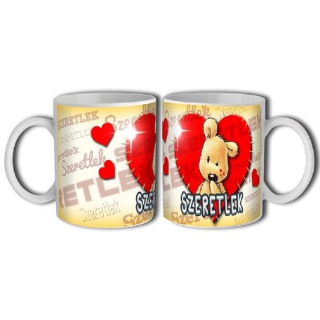 Bögre 300ml, Szeretlek maci New B143