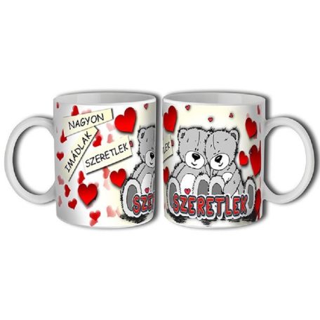 Bögre 300ml, Szeretlek macipár New B146
