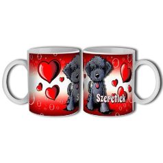Bögre 300ml, Szeretlek kutyus fekete New B147