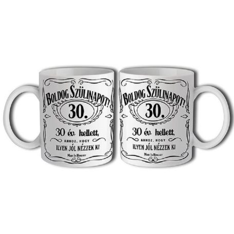 Bögre 300ml, Boldog szülinapot 30 New B182